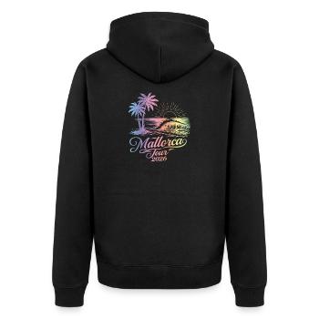 Voyage de Majorque 2026 Coloré - Veste à capuche bio Premium Unisexe - noir - Dos - Nico (187cm)