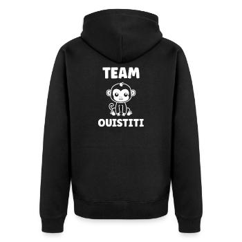 ouistiti - Veste à capuche bio Premium Unisexe - noir - Dos - Nico (187cm)
