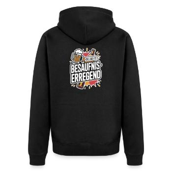 The location is drunken booze party beer - Unisex Premium Organic Zip Hoodie - black - Back - Nico (187cm)