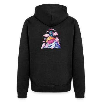 Sommet des Cupcakes Bear Adventure - Veste à capuche bio Premium Unisexe - noir - Dos - Nico (187cm)