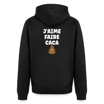 caca - Veste à capuche bio Premium Unisexe - noir - Dos - Nico (187cm)