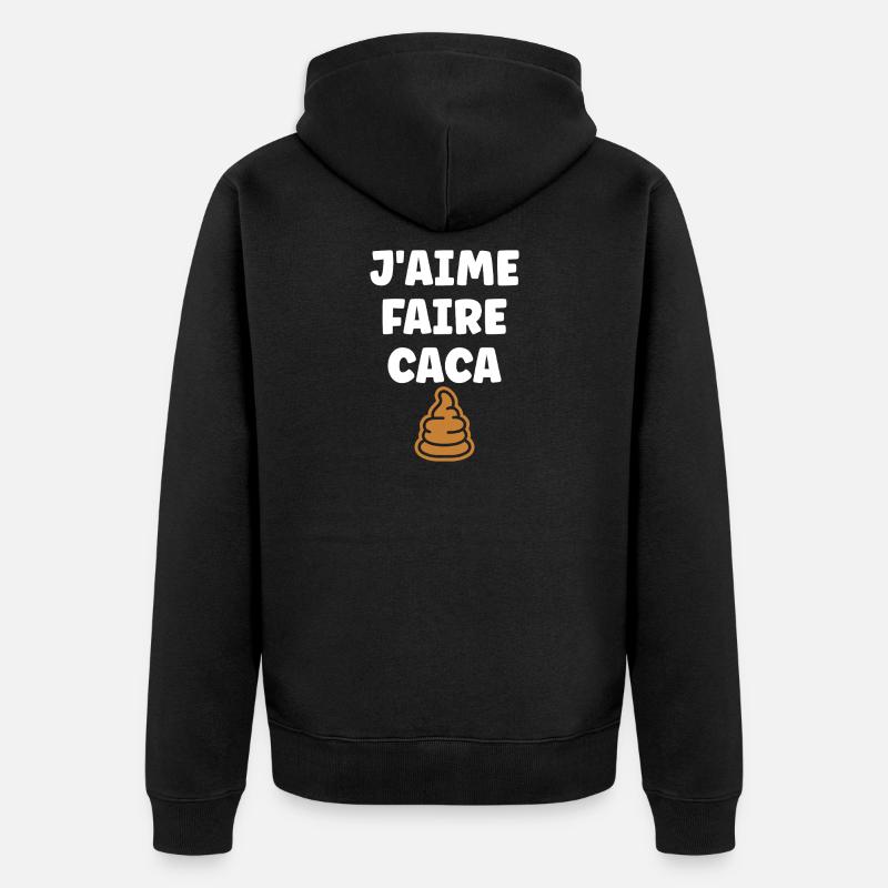 caca - Veste à capuche bio Premium Unisexe - noir