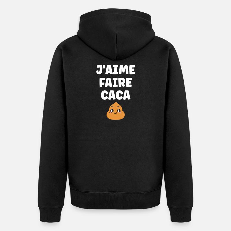 caca - Veste à capuche bio Premium Unisexe - noir