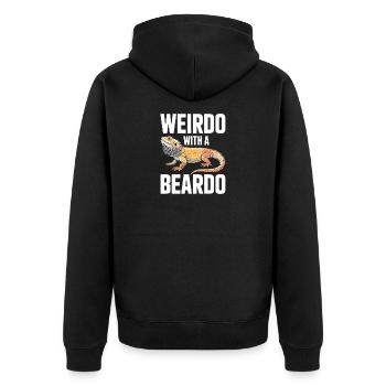 Bizarre Beardo Dragueur Barbu, Tee - Veste à capuche bio Premium Unisexe - noir - Dos - Nico (187cm)