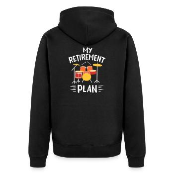 Mon plan de retraite Batteur drôle Conception de batterie - Veste à capuche bio Premium Unisexe - noir - Dos - Nico (187cm)