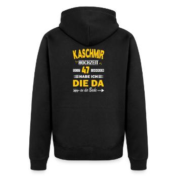 47 ans de relation Anniversaire de mariage - Veste à capuche bio Premium Unisexe - noir - Dos - Nico (187cm)