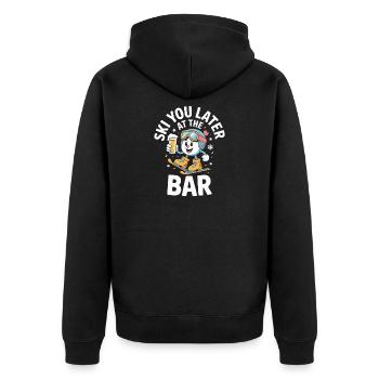 Ski You Later At The Bar Skiing Après Ski Bar - Unisex Premium Organic Zip Hoodie - black - Back - Nico (187cm)