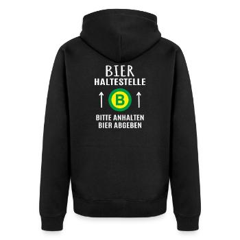 Bière, tente, bière, Arrêt cadeau de bière pour les buveurs. - Veste à capuche bio Premium Unisexe - noir - Dos - Nico (187cm)