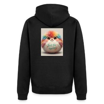 Ressentez la peluche printanière - Veste à capuche bio Premium Unisexe - noir - Dos - Nico (187cm)