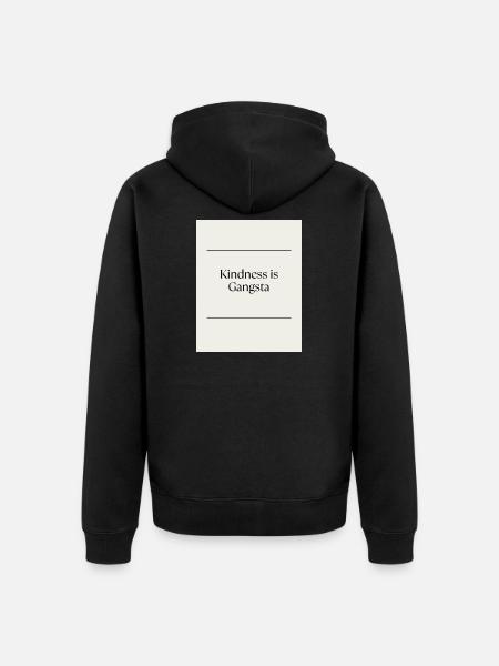 Inhimillisyys_on_uusi_musta-3 - Veste à capuche bio Premium Unisexe - noir