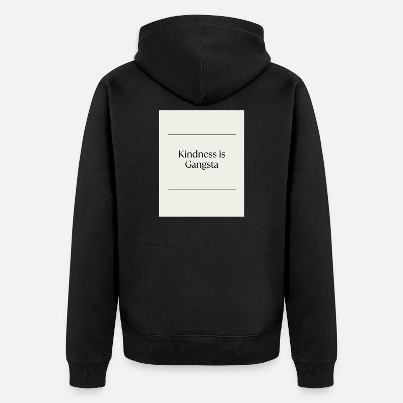 Inhimillisyys_on_uusi_musta-3 - Veste à capuche bio Premium Unisexe - noir