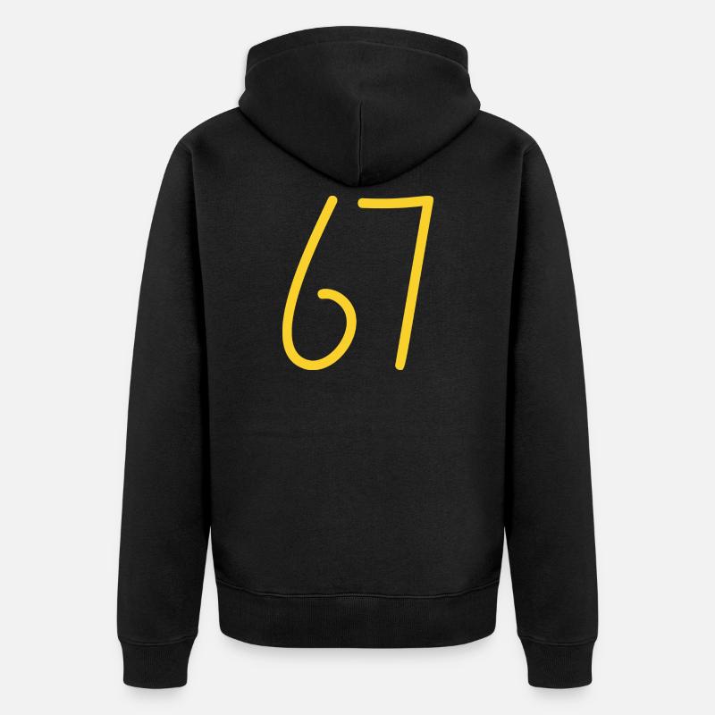 67 - Veste à capuche bio Premium Unisexe - noir