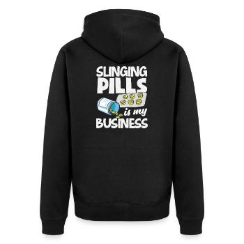 Pharmacist Pharmaceutical Technical - Unisex Premium Organic Zip Hoodie - black - Back - Nico (187cm)