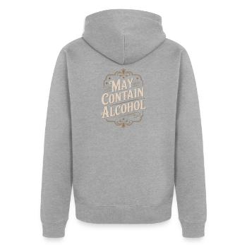 Peut contenir de l’alcool Alkohol Mallorca Saufen JGA - Veste à capuche bio Premium Unisexe - gris chiné - Dos - Nico (187cm)