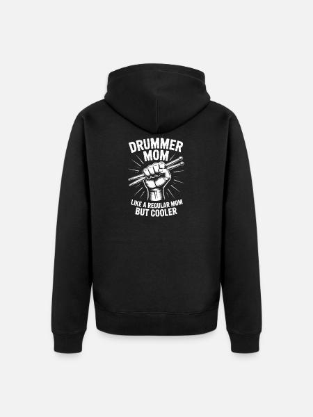 Drummer Saying Funny Drummer Gift - Unisex Premium Organic Zip Hoodie - black