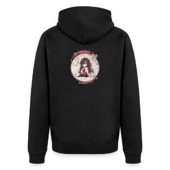 Kawaii Anime Princess – Otaku Girl Design - Veste à capuche bio Premium Unisexe - noir - Dos - Nico (187cm)