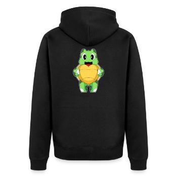 Cœur de Tortue - Veste à capuche bio Premium Unisexe - noir - Dos - Nico (187cm)
