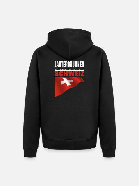 Lauterbrunnen - Unisex Premium Organic Zip Hoodie - black