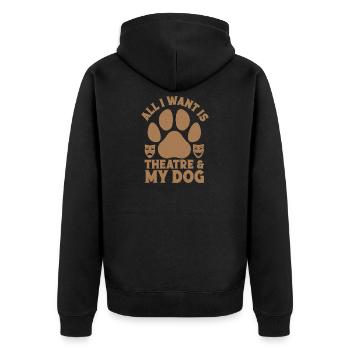 Théâtre musical : tout ce que je veux : mon chien & cadeau de théâtre - Veste à capuche bio Premium Unisexe - noir - Dos - Nico (187cm)
