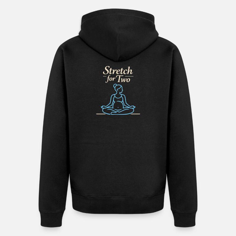 Mère enceinte de yoga prénatal - Veste à capuche bio Premium Unisexe - noir