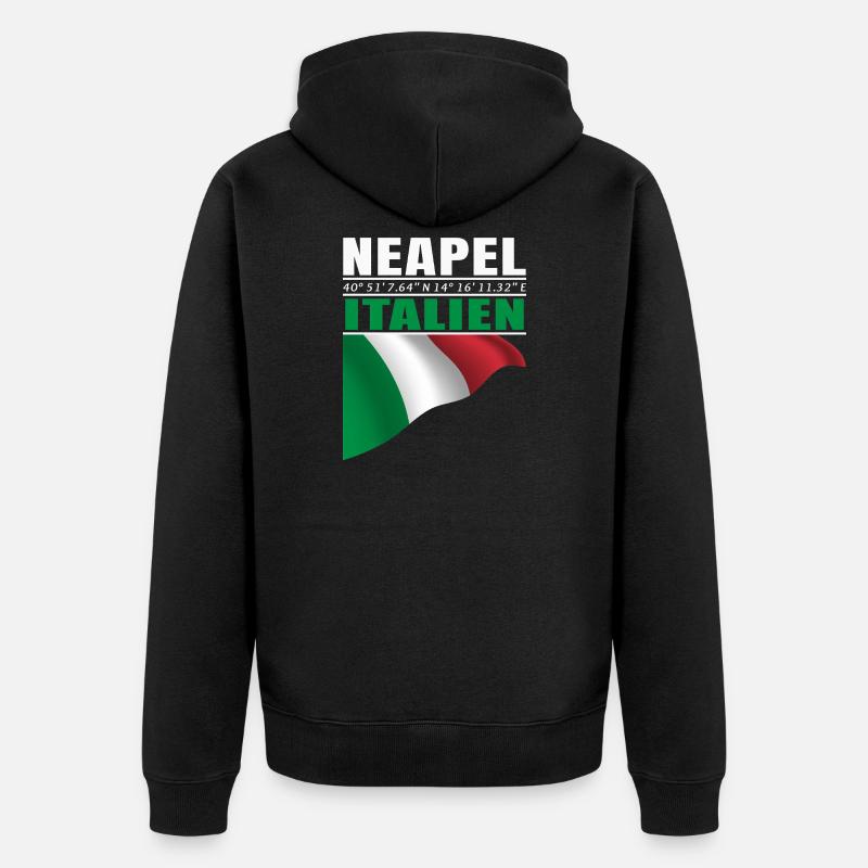 Neapel - Unisex Premium Bio Zip Hoodie - Schwarz