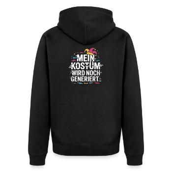 Kostüm Wird Noch Generiert Köln Karneval Fasching - Unisex Premium Bio Zip Hoodie - Schwarz - Hinten - Nico (187cm)
