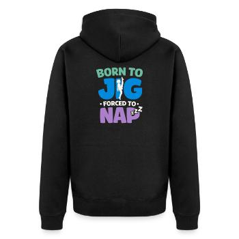 Irish Dance Step-dancing Celtic Fan - Unisex Premium Organic Zip Hoodie - black - Back - Nico (187cm)