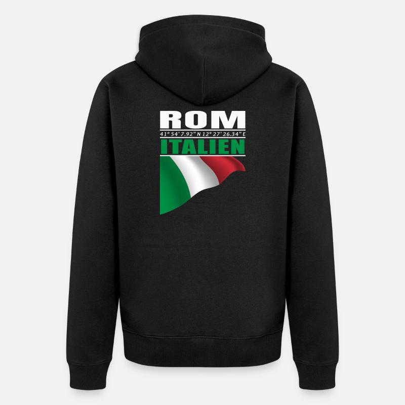 Rome - Veste à capuche bio Premium Unisexe - noir