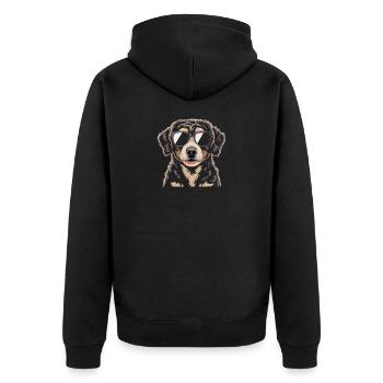 Bouvier bernois - Veste à capuche bio Premium Unisexe - noir - Dos - Nico (187cm)