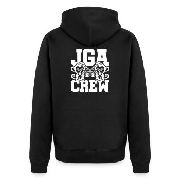 Jga Crew Junggesellenabschied Affe - Unisex Premium Bio Zip Hoodie - Schwarz - Hinten - Nico (187cm)