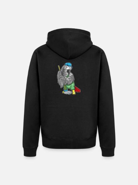 Parrot Cleaner Mop Cleaning - Unisex Premium Organic Zip Hoodie - black
