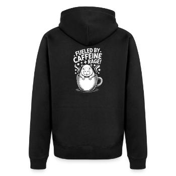 Dictons du café Caféine Cadeau drôle de café - Veste à capuche bio Premium Unisexe - noir - Dos - Nico (187cm)