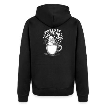 Dictons du café Caféine Cadeau drôle de café - Veste à capuche bio Premium Unisexe - noir - Dos - Nico (187cm)