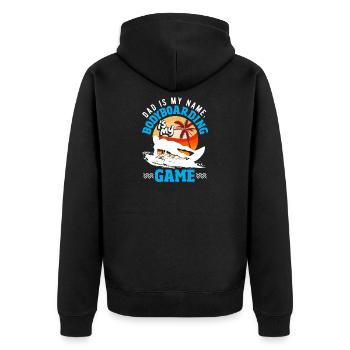 Surfeur Surfeur Bodyboarder - Veste à capuche bio Premium Unisexe - noir - Dos - Nico (187cm)