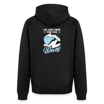 Surfeur Surfeur Bodyboarder - Veste à capuche bio Premium Unisexe - noir - Dos - Nico (187cm)