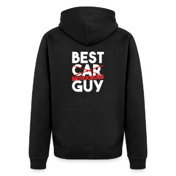 Best Motocross Guy Off Road Racing Humor - Unisex Premium Organic Zip Hoodie - black - Back - Nico (187cm)