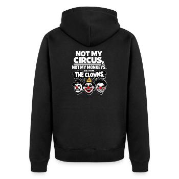 Déclaration Pas Mon Cirque, Pas Mon Singe - Veste à capuche bio Premium Unisexe - noir - Dos - Nico (187cm)