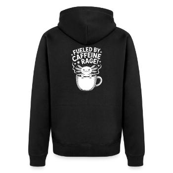 Dictons du café Caféine Cadeau drôle de café - Veste à capuche bio Premium Unisexe - noir - Dos - Nico (187cm)