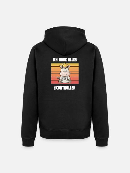 Conception d’animaux de jeu - Veste à capuche bio Premium Unisexe - noir