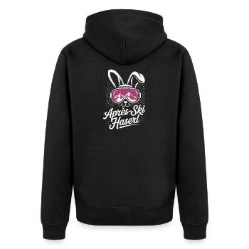 Après-ski bunny hut fun Skier ski bunny - Veste à capuche bio Premium Unisexe - noir - Dos - Nico (187cm)