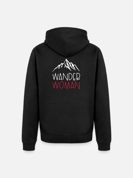 Wander Woman - Unisex Premium Organic Zip Hoodie - black