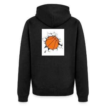 Basket - Veste à capuche bio Premium Unisexe - noir - Dos - Nico (187cm)