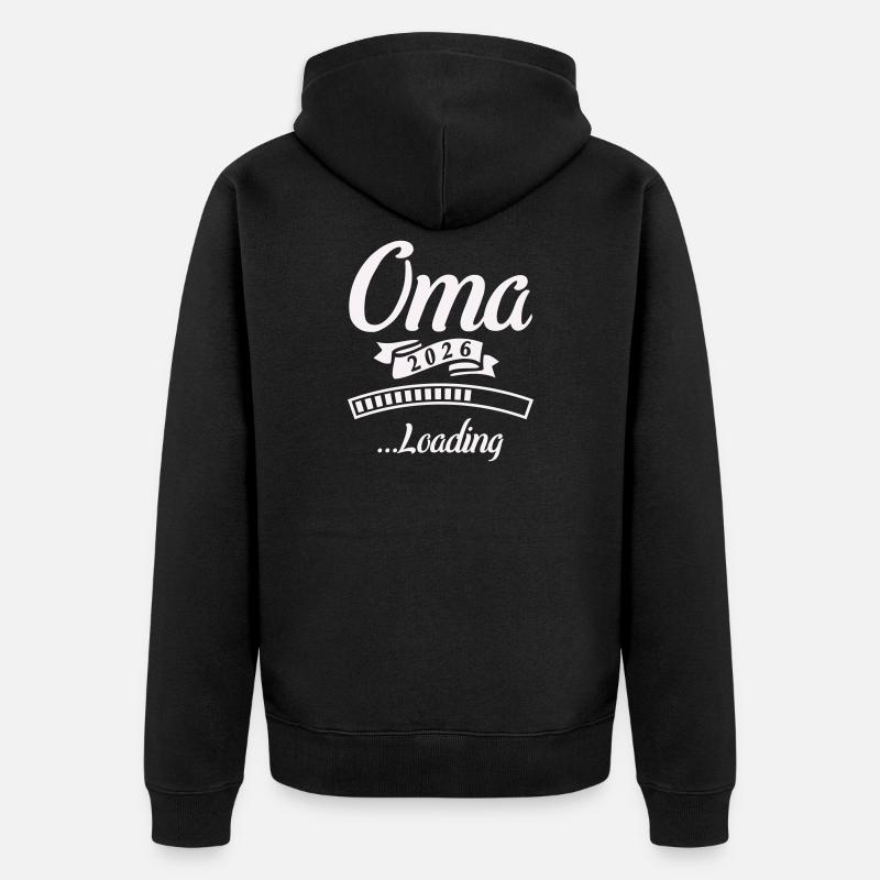 Oma 2026 Loading  - Unisex Premium Bio Zip Hoodie - Schwarz