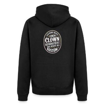 Remplacement du costume de clown du Petit-déjeuner de Clown Carnival - Veste à capuche bio Premium Unisexe - noir - Dos - Nico (187cm)