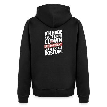 Remplacement du costume de clown du Petit-déjeuner de Clown Carnival - Veste à capuche bio Premium Unisexe - noir - Dos - Nico (187cm)