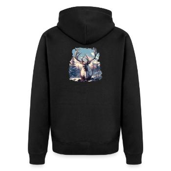 Renne Renne - Veste à capuche bio Premium Unisexe - noir - Dos - Nico (187cm)