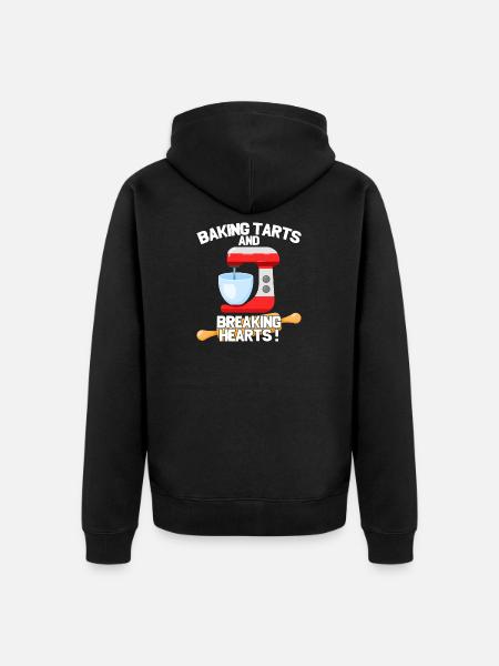 Baking Tarts And Breaking Hearts - Unisex Premium Organic Zip Hoodie - black