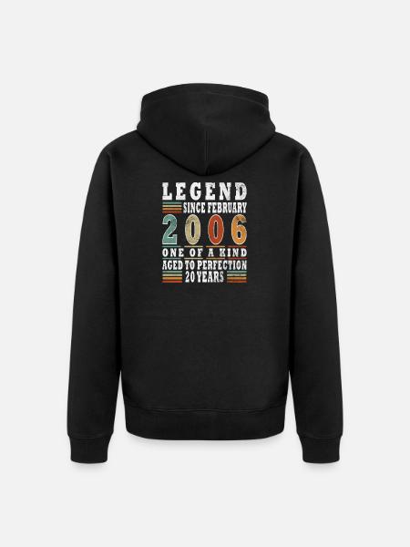 February 2006 Jubilee 2006 Legends February - Unisex Premium Organic Zip Hoodie - black