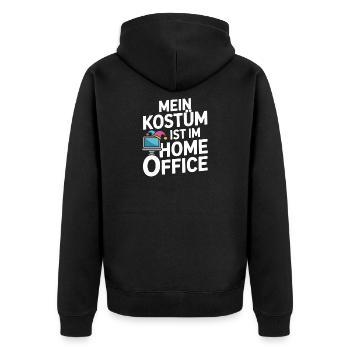 Le costume se trouve dans le bureau du carnaval du bureau principal - Veste à capuche bio Premium Unisexe - noir - Dos - Nico (187cm)