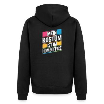 Costume is in the home office carnival carnival office - Unisex Premium Organic Zip Hoodie - black - Back - Nico (187cm)